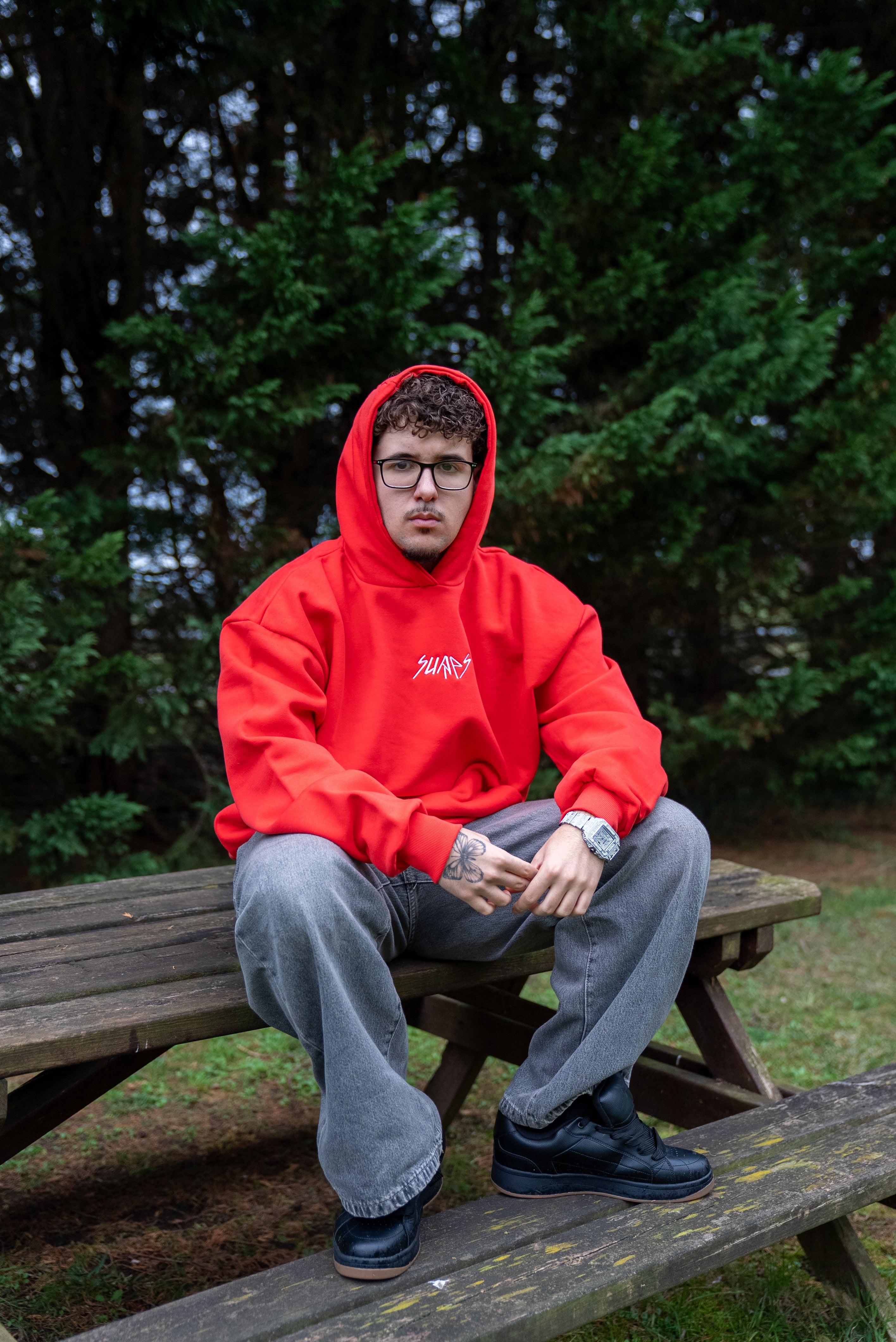 Sudadera Oversize SURPS™ Rojo – Drop Invierno